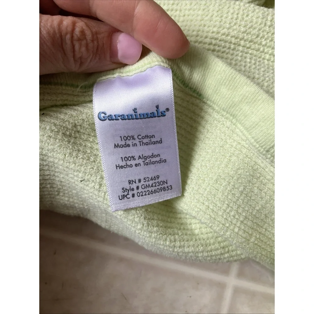Garanimals Solid Green Thermal‎ Baby Blanket Waffle Weave 100% Cotton GM4230N